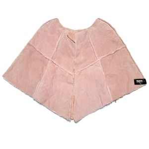 NWT Wilsons Maxima - Size L/XL Pink Suede Leather Poncho Cape Coat